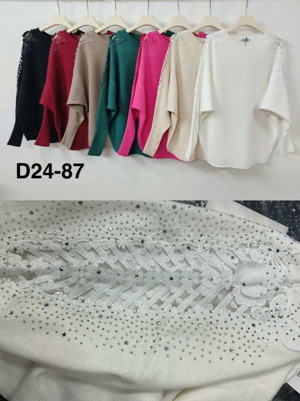 Swetry damska (Francja produkt) Roz S/M-L/XL,   Mix Kolor .Paczka 10 szt